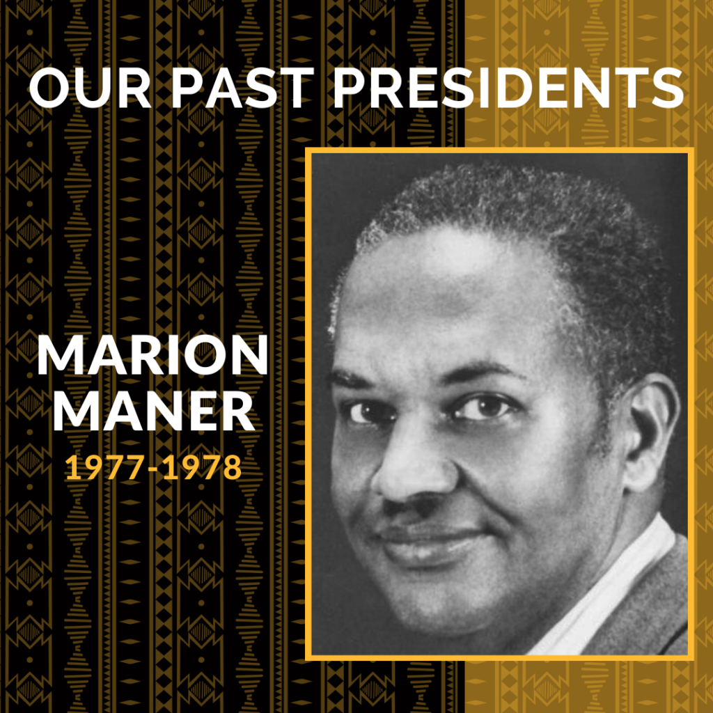 Past President Marion Maner: 1977-1978